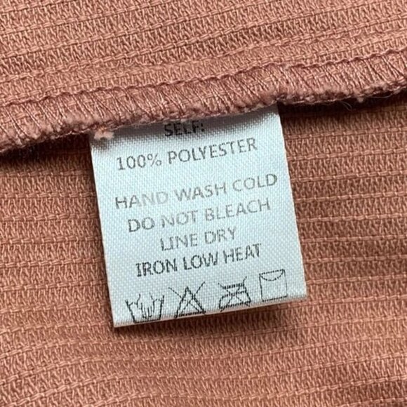 ee:some Women's Mini Skirt Large Burnt Orange Corduroy Pockets Full Front Zipper - Picture 12 of 15